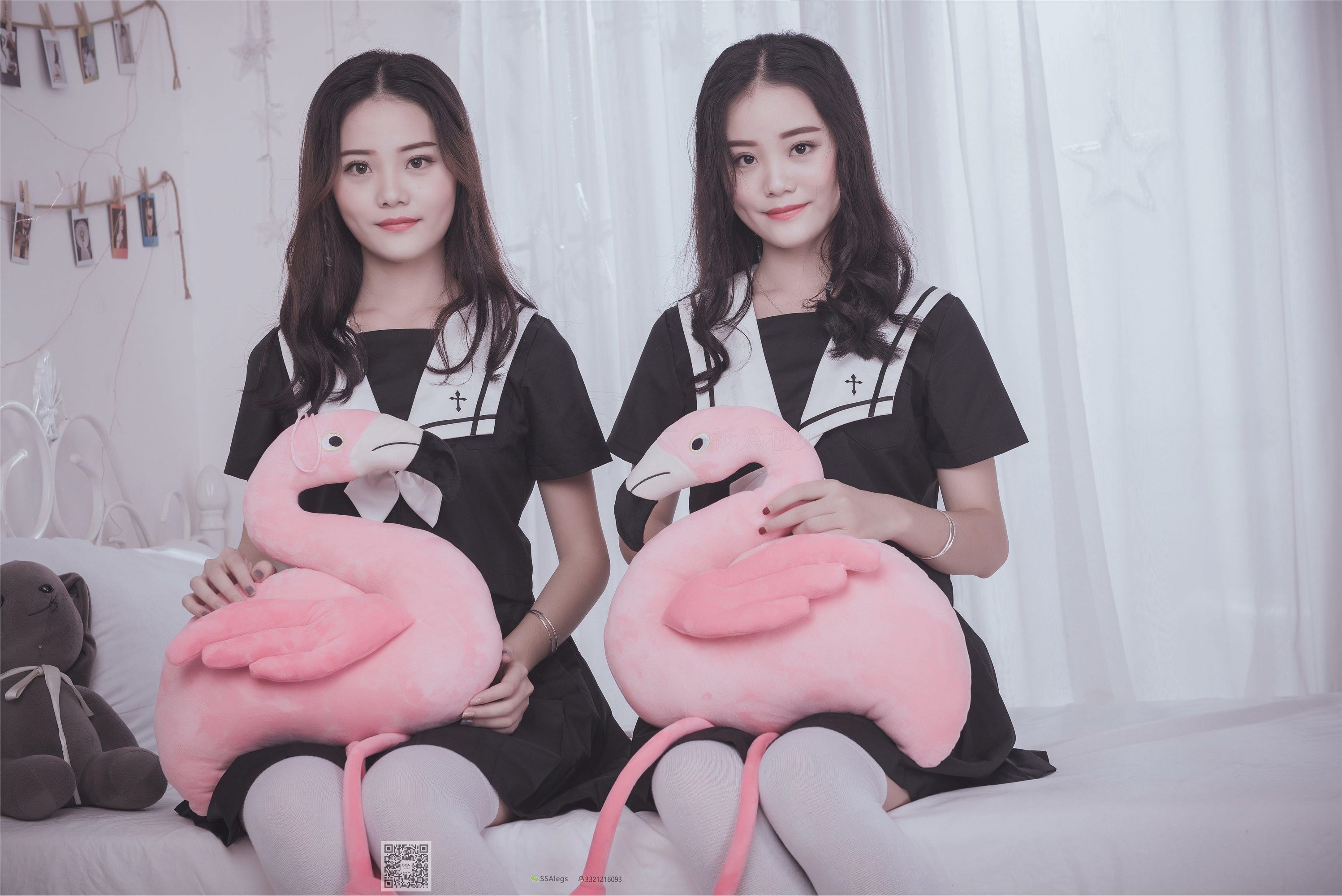 SSA丝社 NO.028 青青姐妹 姐妹花的JK情